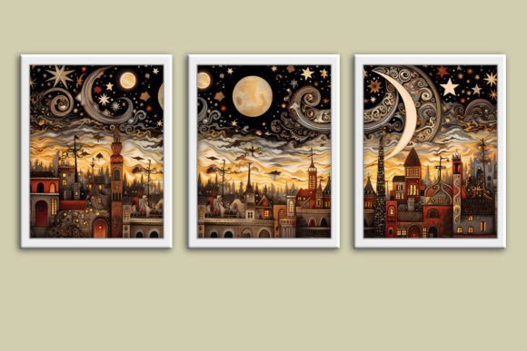 Download Celestial Sky Boho Digital Wall Art Set - Sky Collection