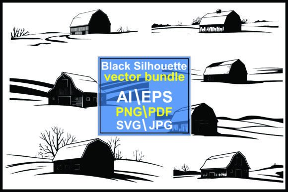 Download Silhouette Barn on Rolling Hills Bundle - Rolling hills Collection